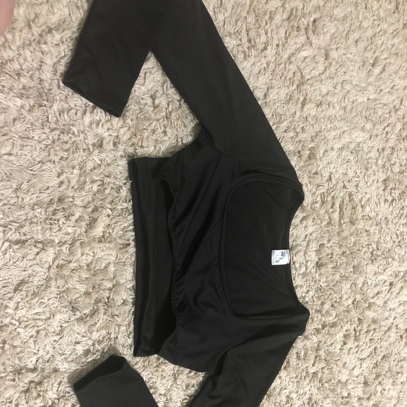 iHeartRaves Other - Black long sleeve under boob top.